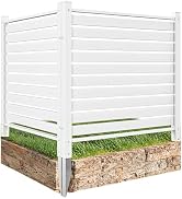 YITAHOME 44" W X 44" H Air Conditioner Fence Privacy Screen with Metal Stakes, Outdoor Trash Can ...