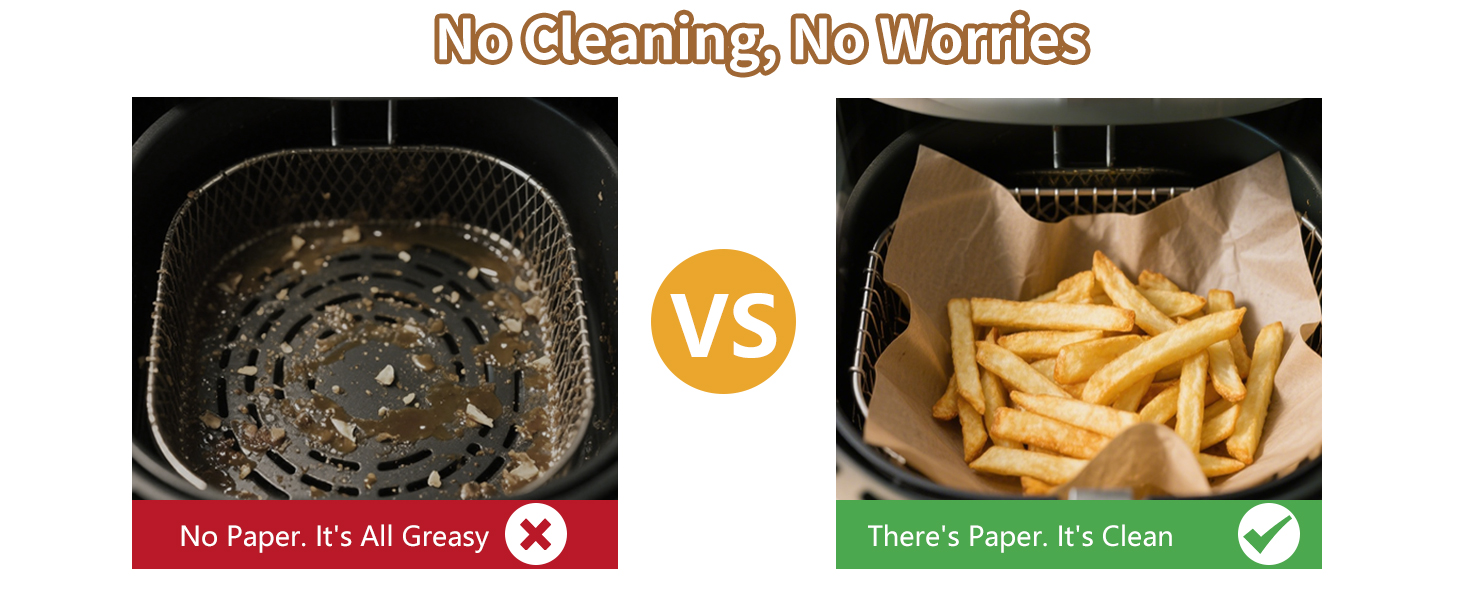 Baking trays with paper are easy to clean / baking trays without paper are difficult to clean