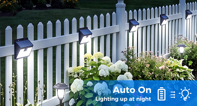 fence solar lights