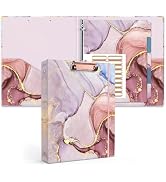 Ospelelf 3 Ring Binder 1 Inch, Cute Binder for Letter Size (11" x 8.5") with 5 Tab Dividers, File...