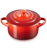 Le Creuset Stoneware Mini Round Cocotte, 8 oz., Cerise