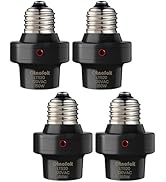 otnofok Light Sensor Socket, 300° Automatic Dusk to Dawn Photocell Sensor, E26/E27 Light Bulb Soc...