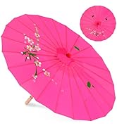 Bestage 33" Rainproof Decoration Dance Handmade Oiled Paper Parasol Silk Cloth Umbrella Chinese J...