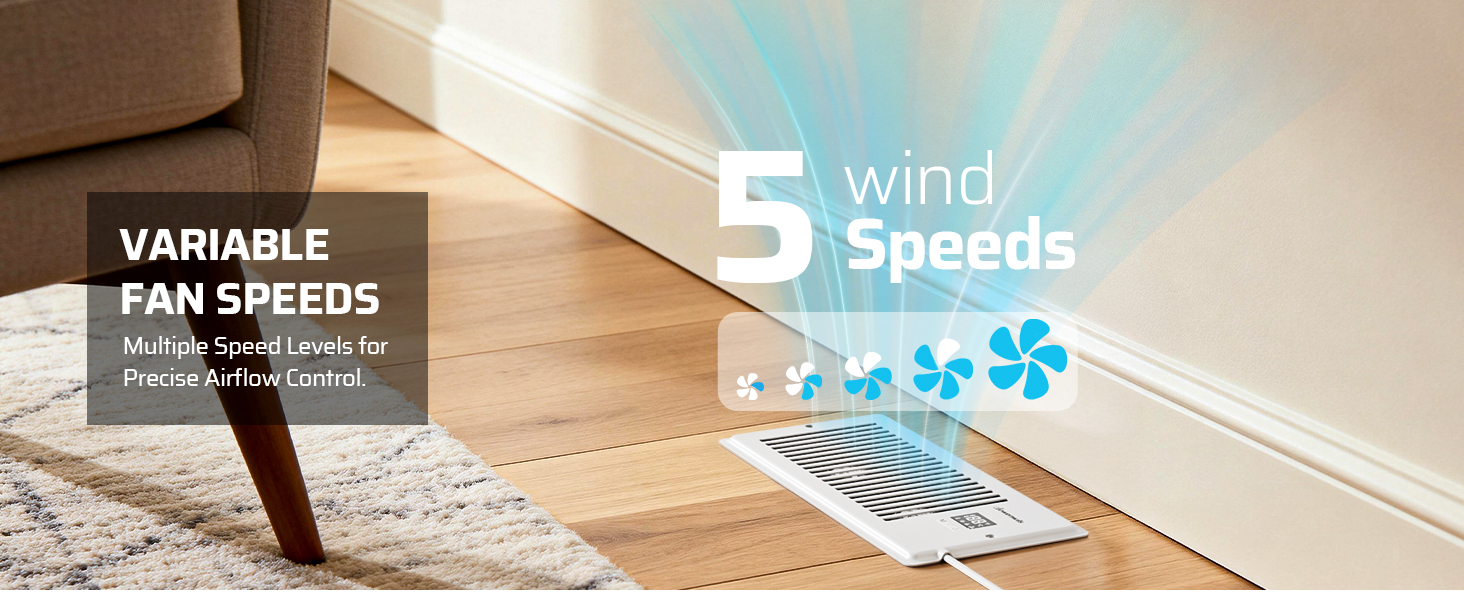 Quiet Register Booster Fan