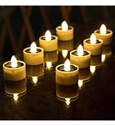 Solar Tea Lights Outdoor Waterproof, 8pcs Rechargeable Dusk to Dawn Little Solar Votive Candles, ...