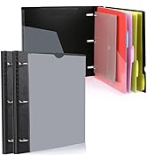 WOT I Telescoping Project Organizer 2PCS, Refillable 3 Ring Binder Pocket Folder with Customized ...