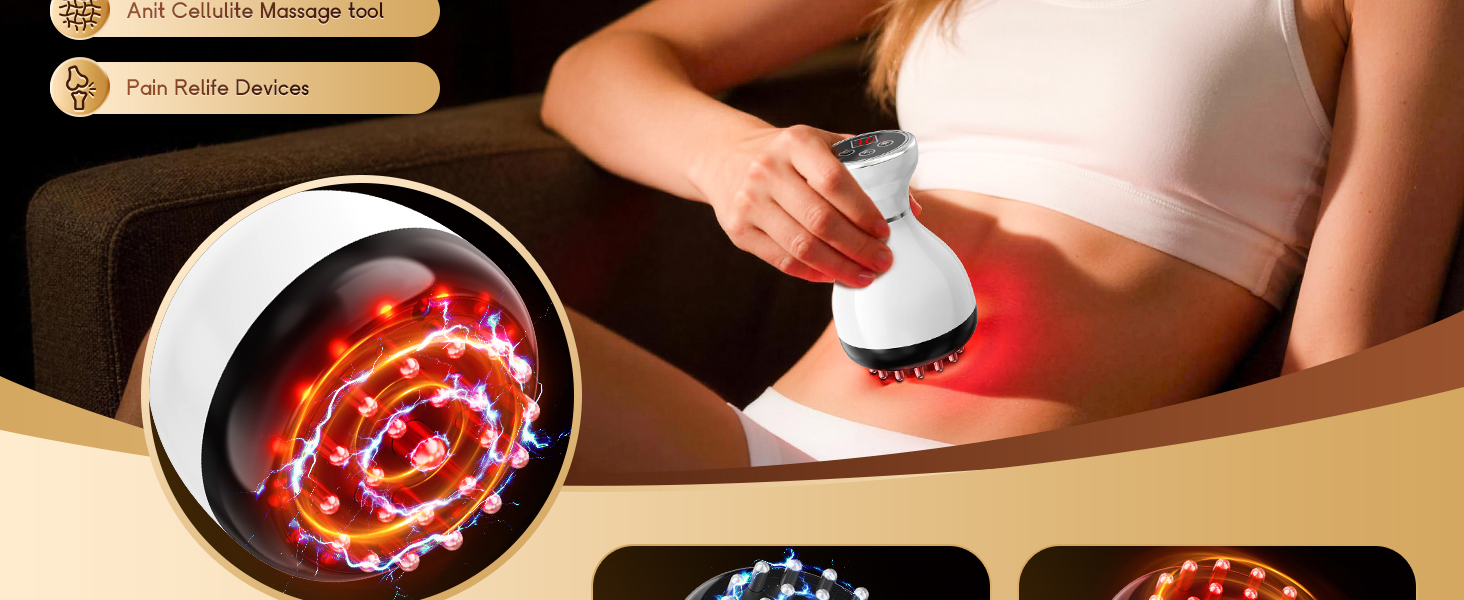 Lymphatic Drainage Massager and Anti Cellulite Massage Tool