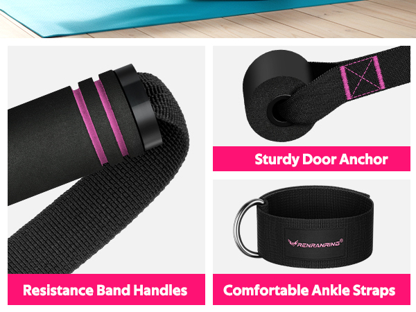 door anchor, ankle straps, handles