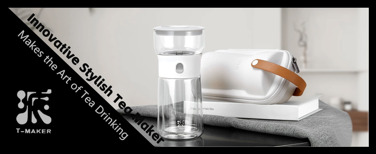 ZENS Modern 3-in-1 Smart Small Glass Tea Infuser Teapot