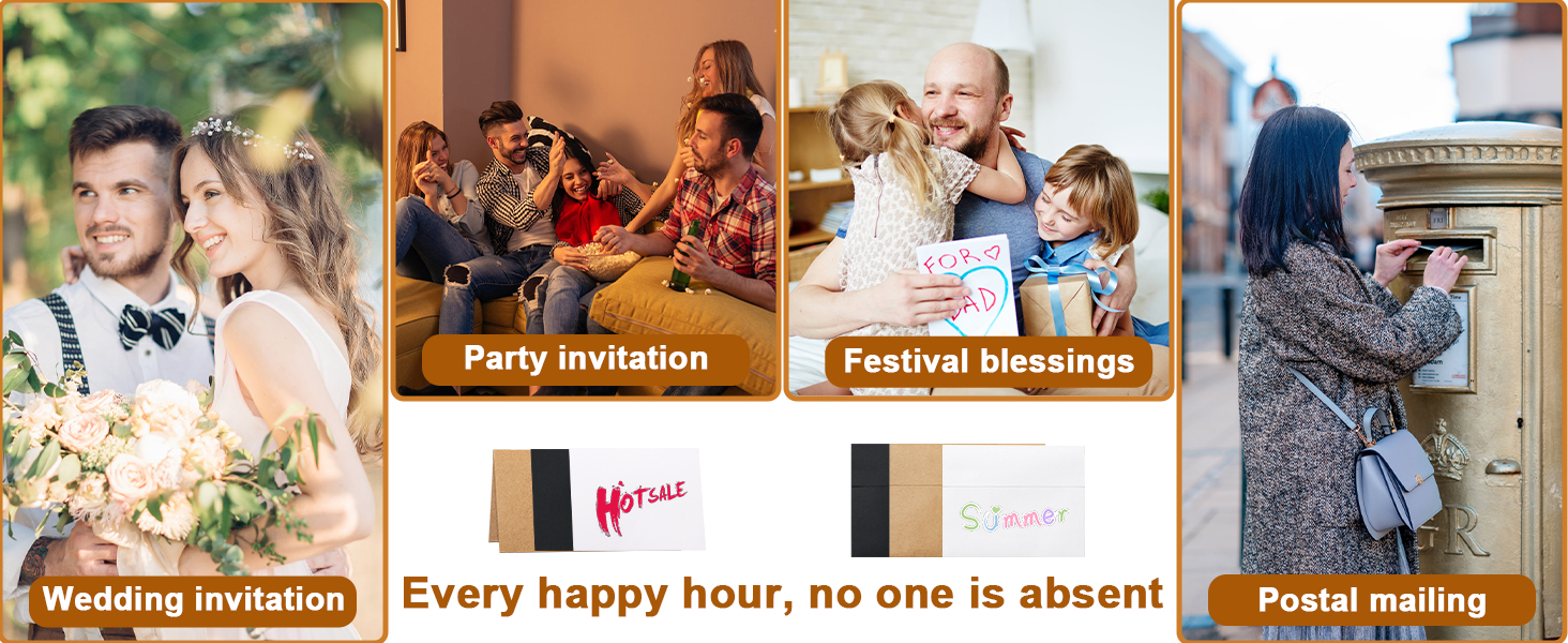 blank note cards and envelopes A4 wedding Invitation birthday Party postal mailing card making kit