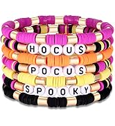 FAERLIIRY Preppy Beaded Bracelets Heishi Stretch Bracelet for Woman Colorful Stack Ball surfer Be...