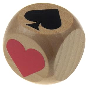 40mm wood trump suit marker dice