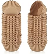 Caperci 500 Count Mini Cupcake Liners Natural Muffin Liners Greaseproof No Smell Small Cupcake Wr...