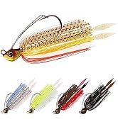 TRUSCEND Titanium Weed Guard Swim Jig with Ultra Smooth Teflon Coated BKK Hook, Tour Grade Skirte...