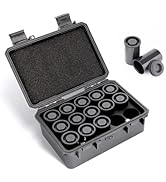 JJC Heavy Duty 35mm Film Case Holder for 15 Rolls of 35mm 135 Film, IP67 Waterproof and Light-Sea...