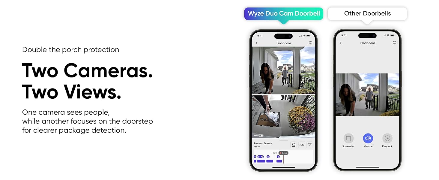 Wyze Duo Cam Doorbell Two Cameras