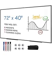 TOWON Magnetic Dry Erase Board, 72 x 40 in White Board Dry Erase, Aluminum Framed Whiteboard for ...