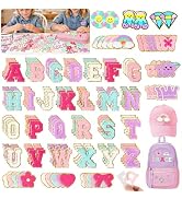 KINGSOW Chenille Letter Self-Adhesive Patches: 144 PCS Pre-Sort Stick on Varsity Letter Patches -...