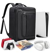Game Console Backpack for PS5, Protective Carrying Case Compatible with Playstation5 Console, Bas...