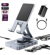 Versatile USB C Docking Station for iPad (USB-C), 11-in-1 with SD TF 4.0 Reader, 4K@60Hz HDMI, RJ...