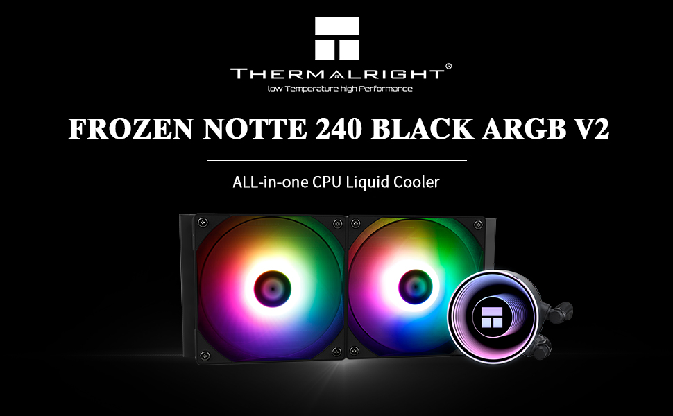 frozen notte 240 black argb v2 cpu cooler