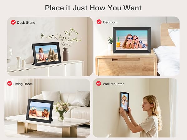 frameo digital picture frame wifi 10.1 inch electronic photo frame 32gb slideshow gifts mom father