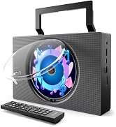 Portable CD Player Boombox with Bluetooth - Rechargeable CD Player with FM Radio, USB, AUX, Remot...