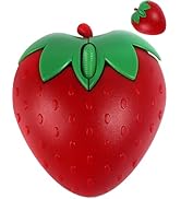 Wireless Bluetooth Mouse Cute Red Fruit Strawberry Shape Silent Portable Lightweight USB Optical ...