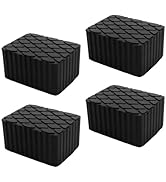 RULLINE 4 Pack Solid Rubber Auto Lift Pads Anti-Skid Lift Block Spacer Pad for Car Lifts Jacks an...