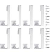 TonGass 8-Pack RV Curtain Holders with Screws (White) – Camper Window Curtain Clips Heavy-Duty Pl...