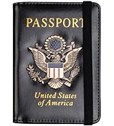 TOURSUIT RFID Passport and Vaccine Card Holder Combo, Travel Document Holder Case Cover, Leather ...
