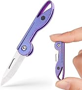KeyUnity KK05 Mini Titanium Pocket Knife for Everyday Carry- Razor Sharp Folding Blade, Lightweig...