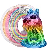 LOCYFENS Silk PLA Filament Multicolor, 3D Printer Filament Rainbow PLA Filament 1.75mm +/- 0.02mm...