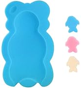 KECUCO Baby Bath Cushion Infant Sponge Mat, Toddler & Newborn Bath Pad - Blue