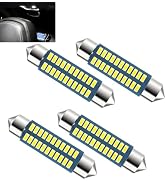 Yiwview 578 LED Bulb, 4PCS Festoon 41mm 211-2 Super Bright 6000K White, Interior Dome Map Trunk L...