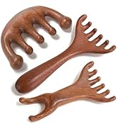 Moreinday Scalp Massager Hair Growth, Foot Massage Tool, Wooden Massage Comb, Neck and Leg Massag...