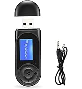 JXTZ Bluetooth Transmitter Receiver with LCD Screen, 2 in 1 Noise Cancelling Bluetooth AUX Adapte...