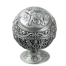 Vintage Windproof Ashtray with Lid for Cigarettes Metal Portable Cigar Ashtray for Indoor outdoor