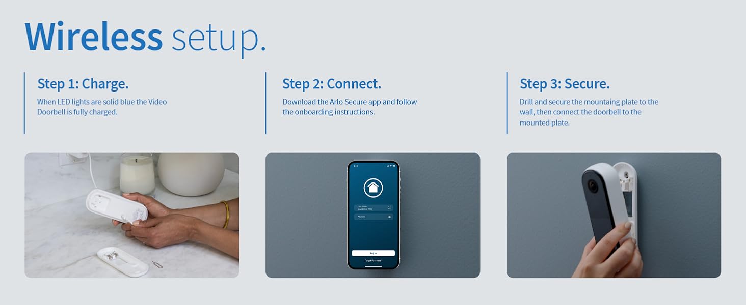 wireless set-up for the video doorbell easy and simple set-up
