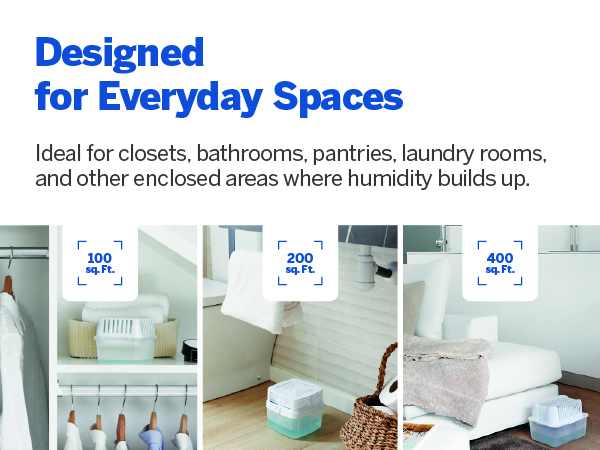 Ideal for closets, bathrooms, pantries, laundry rooms, and other enclosed areas