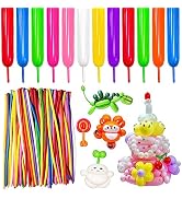 KAWKALSH 260 Long Balloons for Balloon Garland Thickening Skinny Latex Twisting Animals Modeling ...