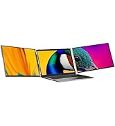 VSDISPLAY 14 Inch Laptop Monitor Extender 1920x1200 IPS High Resolution Triple Portable Screen wi...