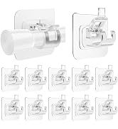 Artoshin 12PCS No Drill Curtain Rod Brackets Self Adhesive Curtain Rod Holder No Drilling Curtain...