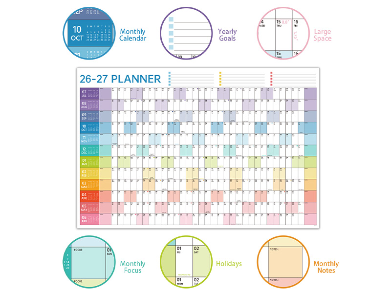 2026-2027 yearly wall calendar