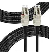 FLYPROFiber OM3 50M/164ft LC to LC Outdoor Armored Fiber Patch Cable, Length Options: 10m-300m, 1...