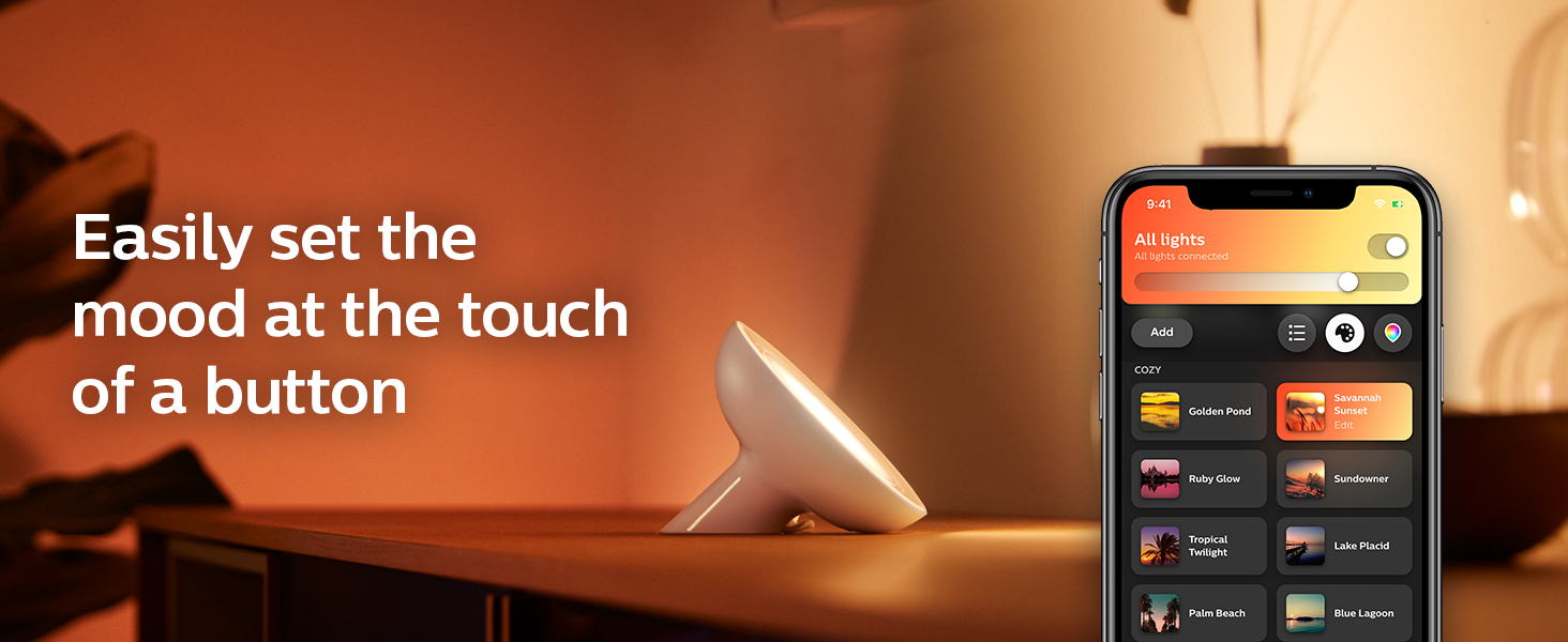 Philips Hue;Bloom;indoor;LED;Bluetooth;smart home;smart lighting;color;white ambience;accent light