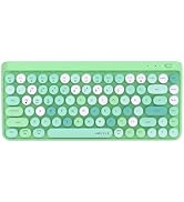 UBOTIE Portable Bluetooth Colorful Computer Keyboards, Wireless Mini Compact Retro Typewriter Fle...
