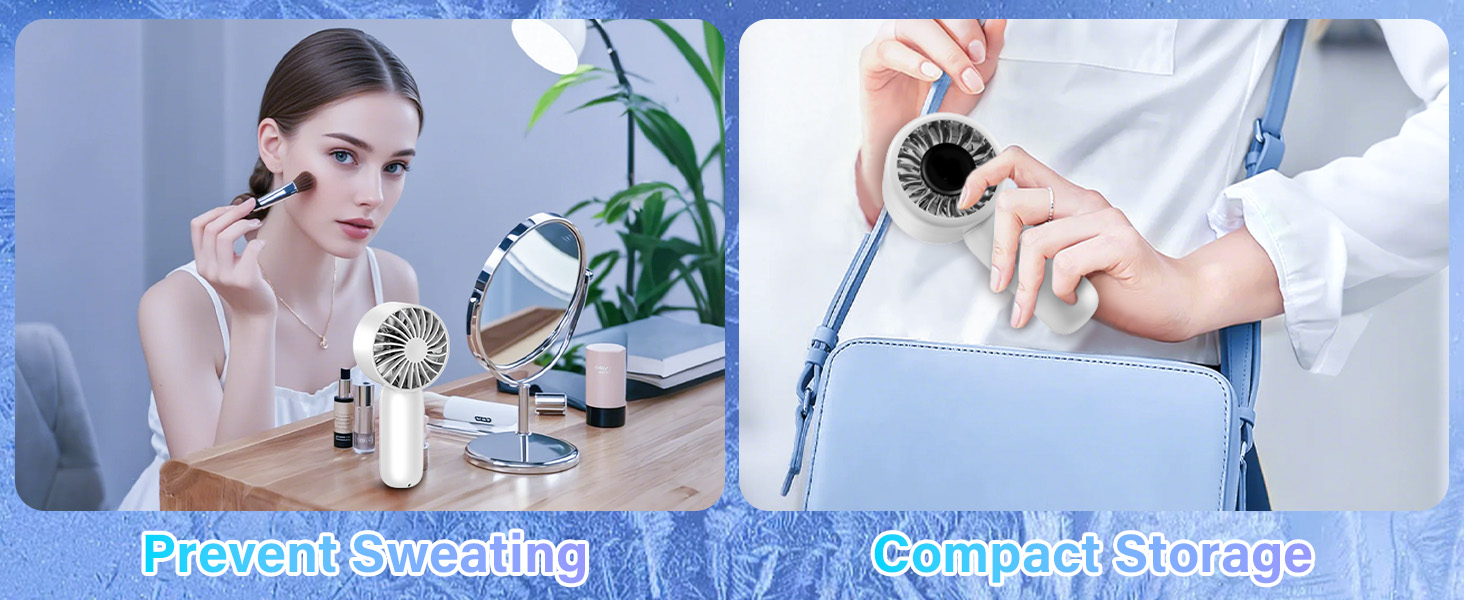 make-up hand held fan