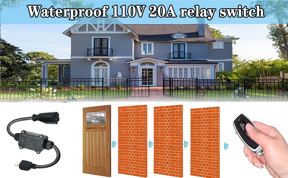 Waterproof 110V 20A relay switch