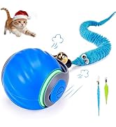 Petayouj Smart Cat Toy Ball, Automatic Rolling Interactive Cat Toys for Indoor Cats, Motion Activ...